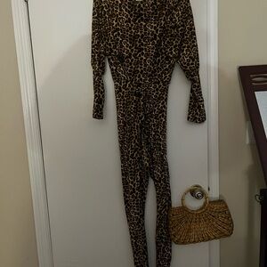 Leopard Print Jumpsuit! Very stretchy!!